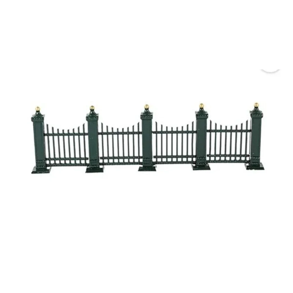DEPT 56 HERITAGE VILLAGE COLLECTION WROUGHT IRON‎ GATE AND FENCE WITH EXTENSIONS